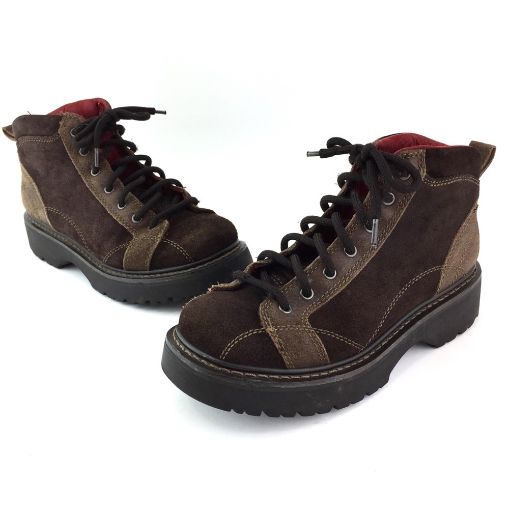 AMERICAN EAGLE OUTFITTERS Hiking Boots Brown Suede